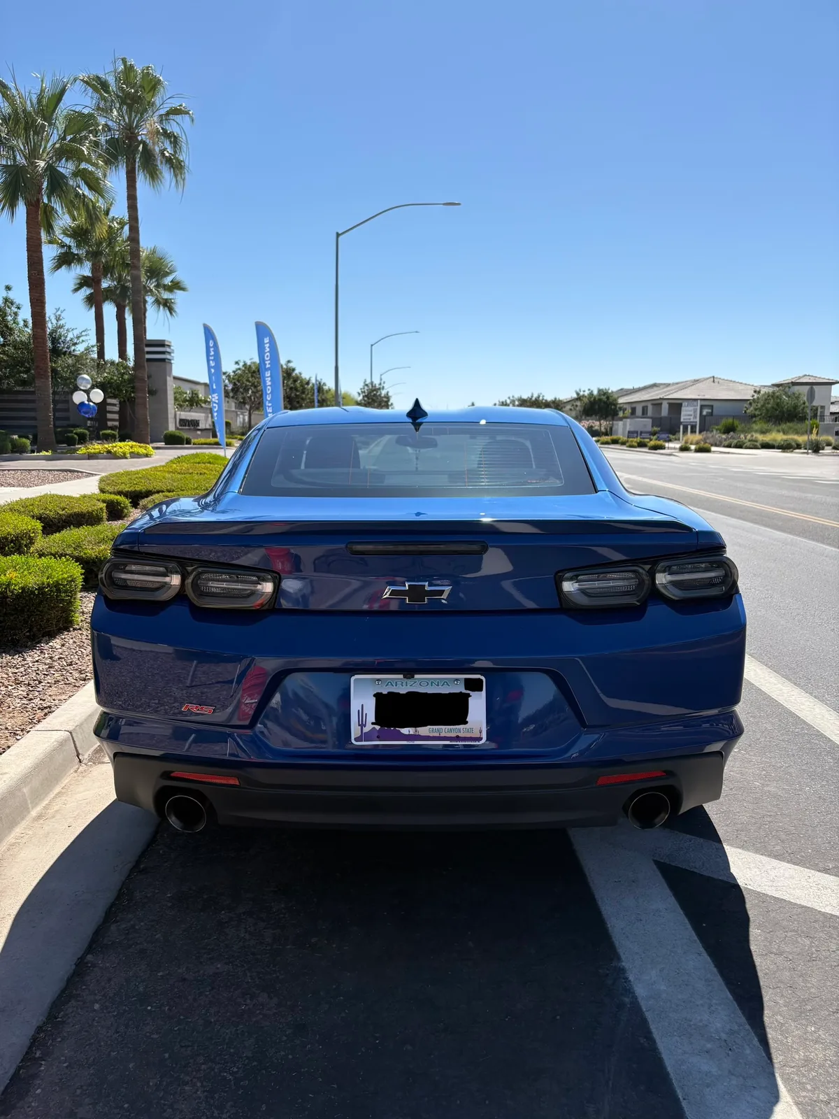 Blue Camaro after detail